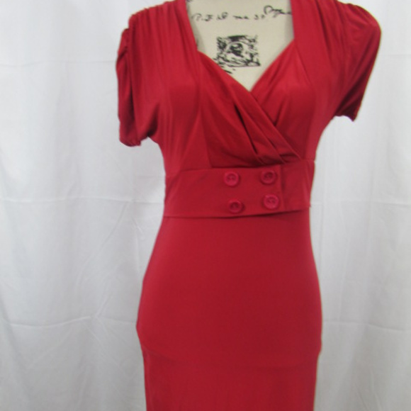 Dresses & Skirts - Red Nylon Spandex Dress Large